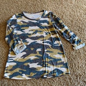 Camo 3/4 sleeve